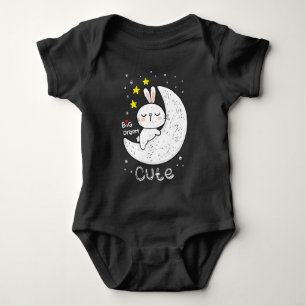 Bunny with moon baby bodysuit