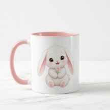 Bunny with Pink Flower 
