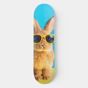 bunny with sunglasses skateboard