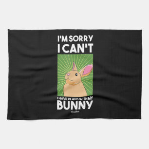 Bunny Women Men Boys Girls Kids Funny Rabbit Tea Towel