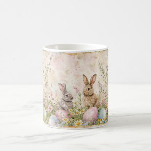 Bunny Wonderland Treasures: Floral Fantasy Edition Coffee Mug