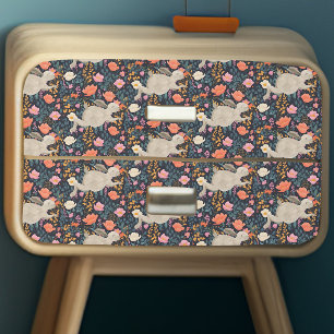 Bunny Woodland Cottagecore Floral Decoupage  Tissue Paper