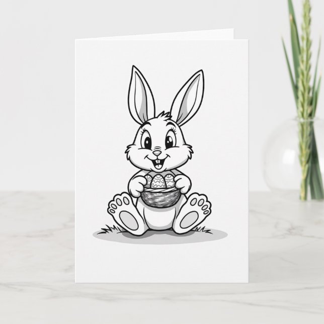 Bunny Woven Basket Pattern Card (Front)