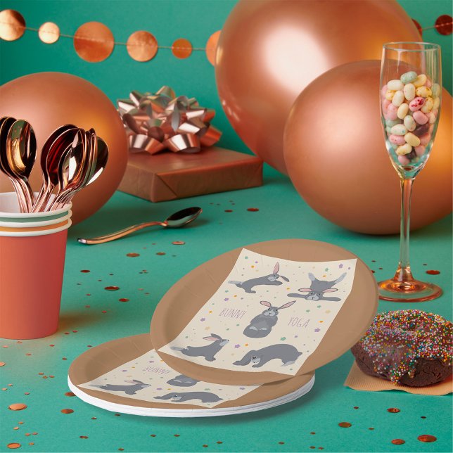Bunny Yoga Paper Plate (Creator Uploaded)