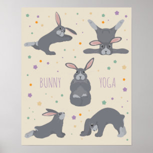 Bunny Yoga Poster