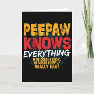 Bunnyaw Knows Everything Funny Bunnyaw Fathers Day Card