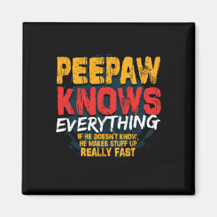 Bunnyaw Knows Everything Funny Bunnyaw Fathers Day Magnet