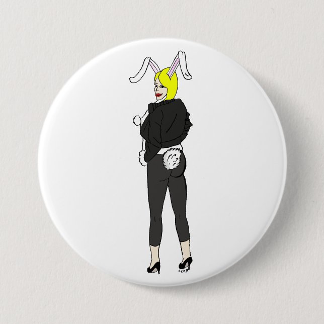 bunnygirl 7.5 cm round badge