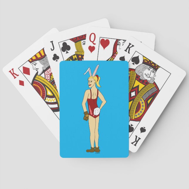 bunnygirl button playing cards (Back)