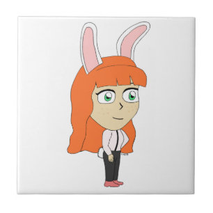 bunnygirl ceramic tile