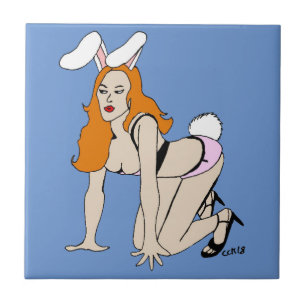bunnygirl   ceramic tile