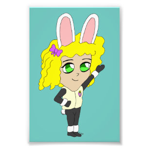 bunnygirl chibi photo print