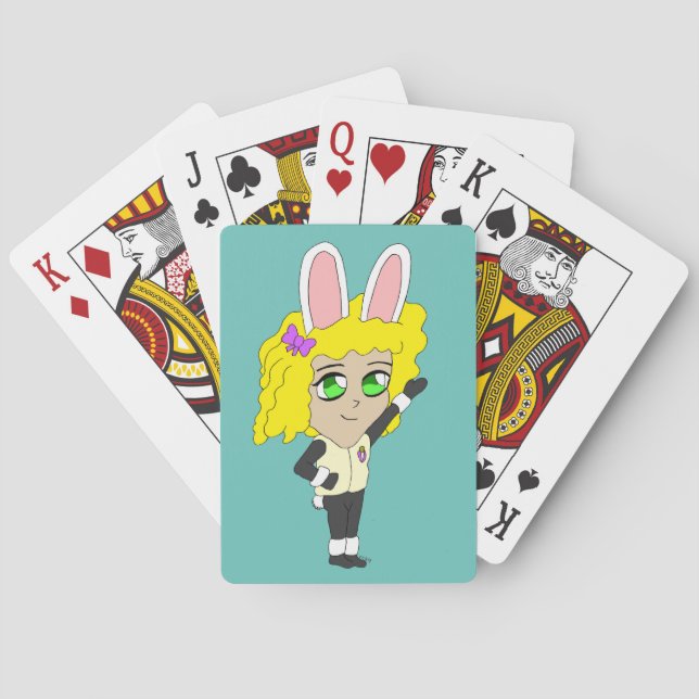 bunnygirl chibi playing cards (Back)