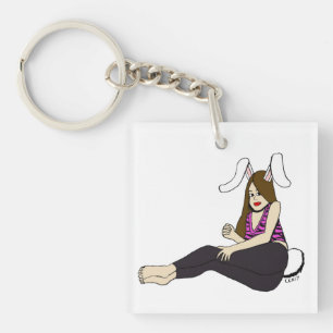 bunnygirl key ring
