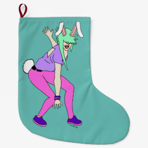 bunnygirl large christmas stocking