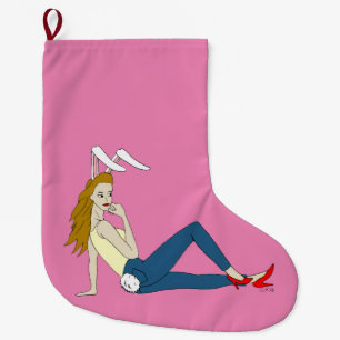 bunnygirl  large christmas stocking