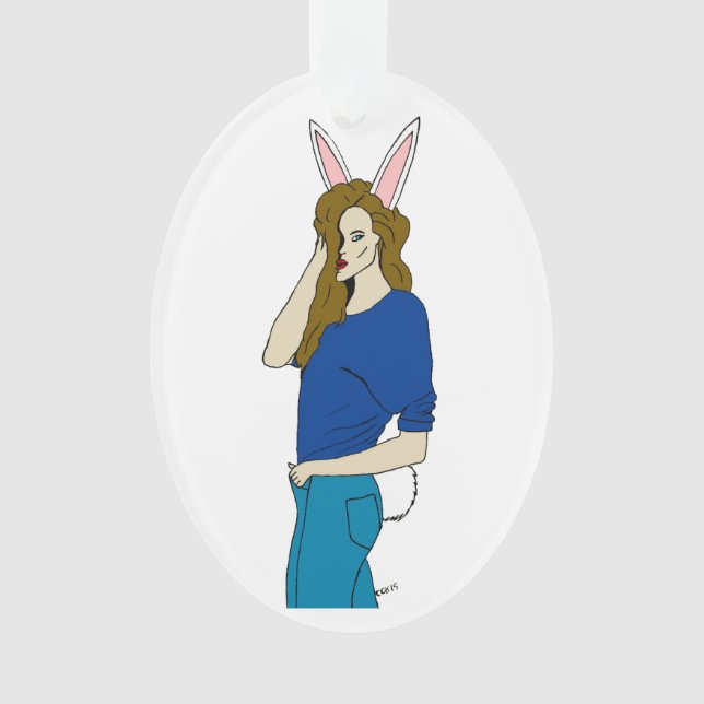 bunnygirl  ornament (Front)