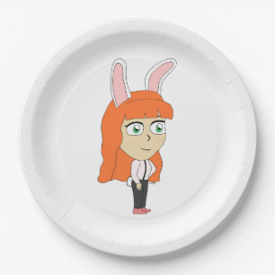 bunnygirl paper plate