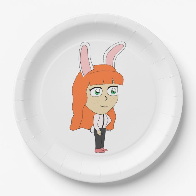 bunnygirl   paper plate (Front)