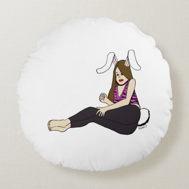 bunnygirl round cushion (Front)