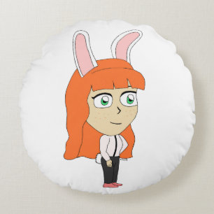 bunnygirl round cushion