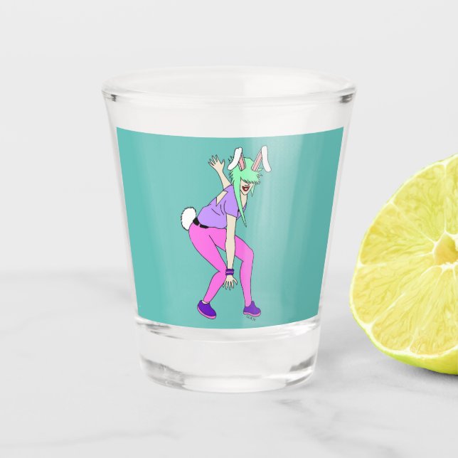 bunnygirl  shot glass (Front)