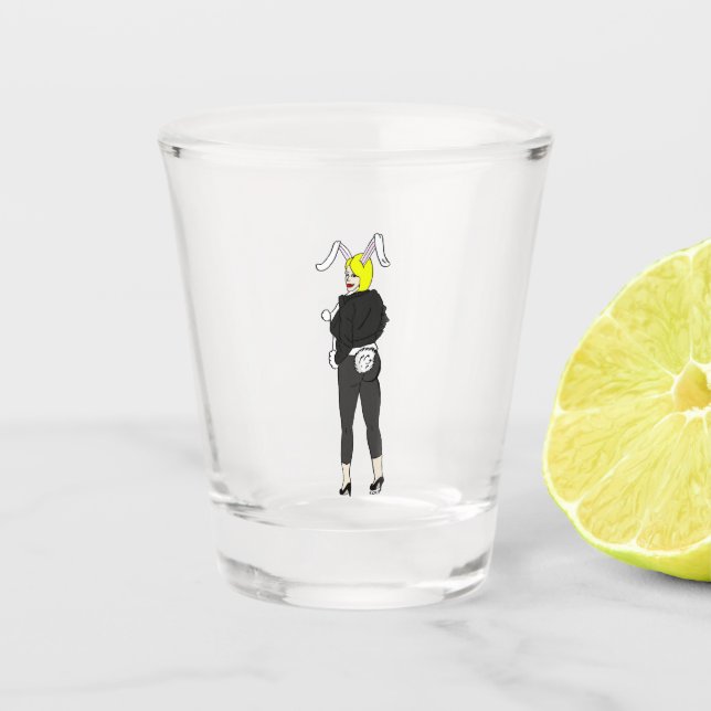 bunnygirl  shot glass (Front)