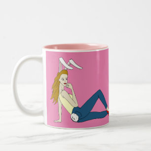 bunnygirl Two-Tone coffee mug