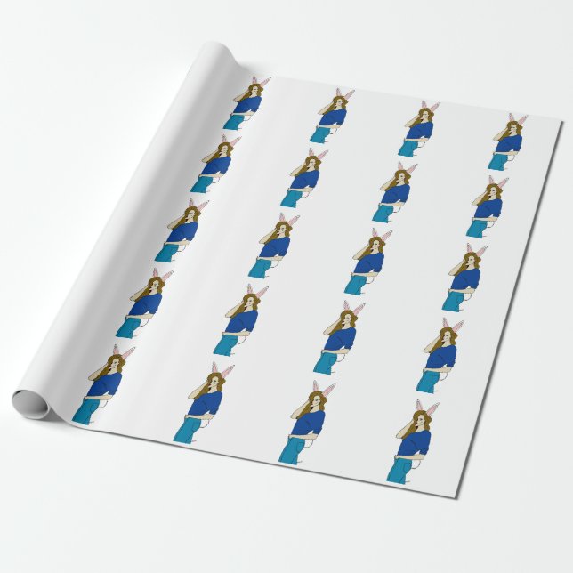 bunnygirl  wrapping paper (Unrolled)