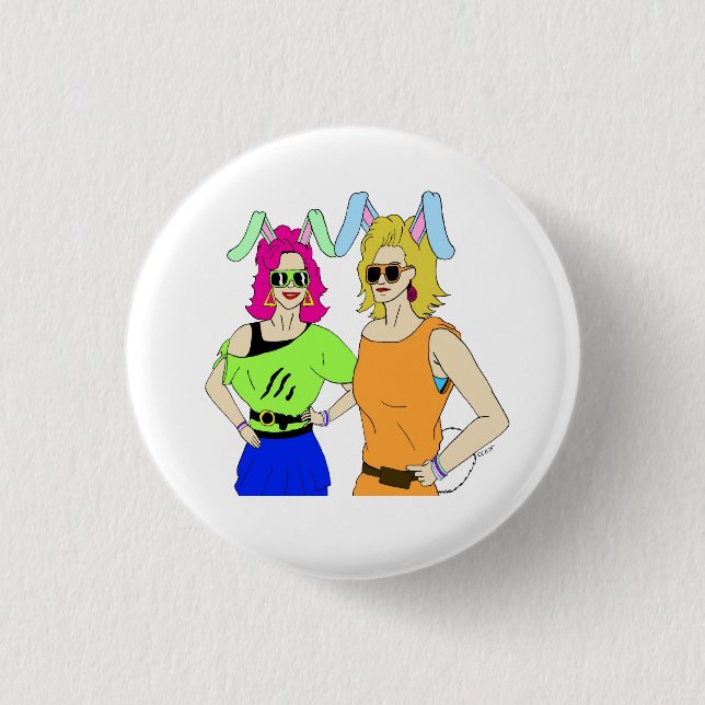bunnygirls    3 cm round badge (Front)