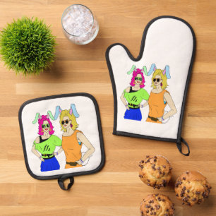 bunnygirls oven mitt & pot holder set
