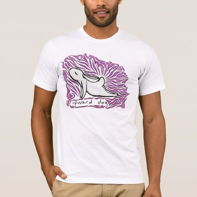 Bunnyoga - Upward Dog T-Shirt (Front)