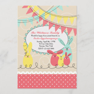 Bunny's Celebration Easter Invitation