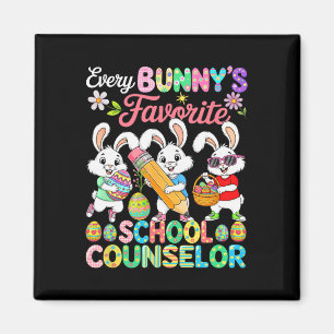 Bunny's Favourite School Counsellor Easter Bunnies Magnet