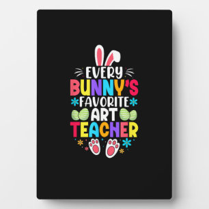 Bunny's Teacher Easter Themed Colourful Design Plaque