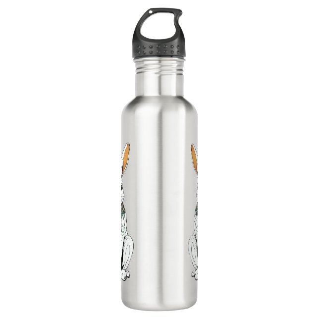 BunnySip – Cute Rabbit Design Water Bottle (Front)