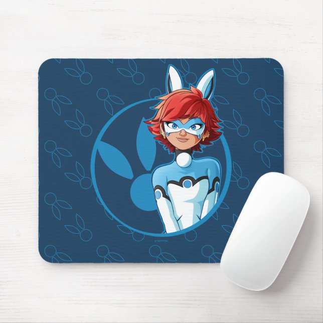 Bunnyx Blue Badge Mouse Pad (With Mouse)