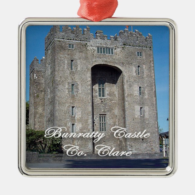 Bunratty Castle, Irish, Ireland, Irish Metal Ornament (Front)