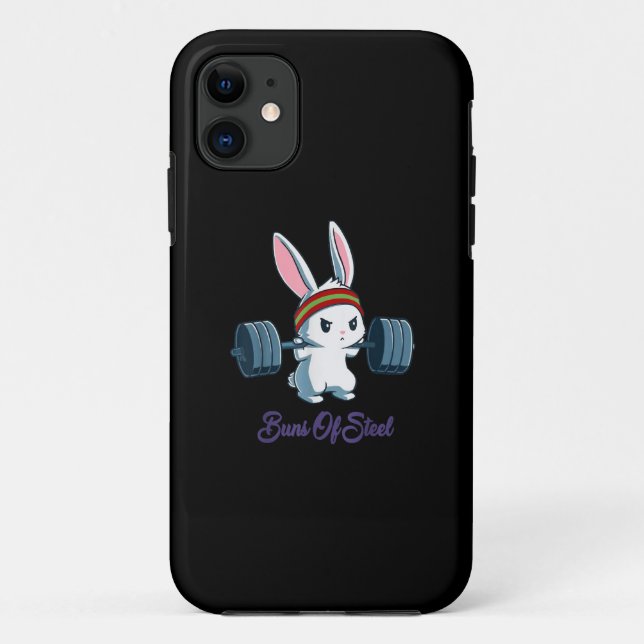 Buns of Ness Rabbit Bunny Lover Gym Workout Funny Case-Mate iPhone Case (Back)