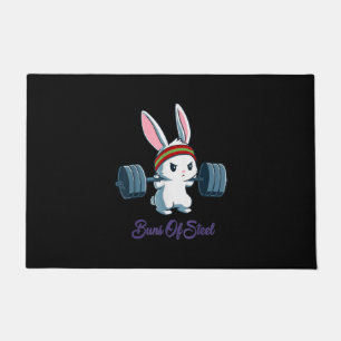 Buns of Ness Rabbit Bunny Lover Gym Workout Funny Doormat