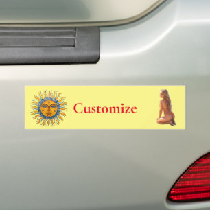 Buns Out Bikini Beach Girl Thunder_Cove  Bumper Sticker