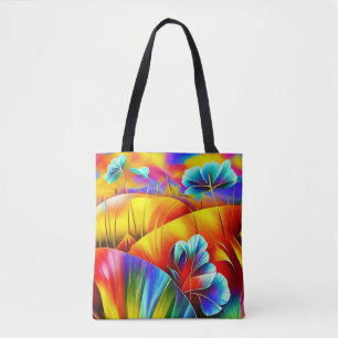 Bunte abstrakte Sommerlandschaft Tote Bag