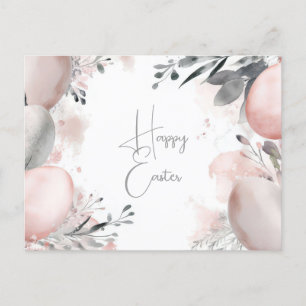 Bunte Aquarell Oster Postkarte mit Ostereiern Postcard
