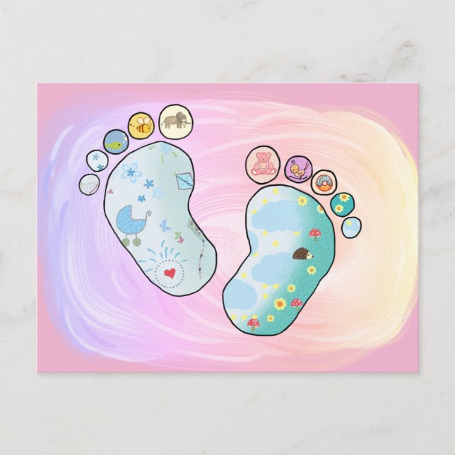 Bunte Babyfüsse Postcard (Front)
