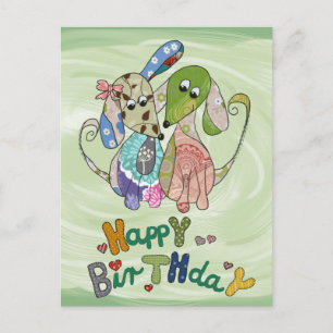 Bunte Hunde Postcard