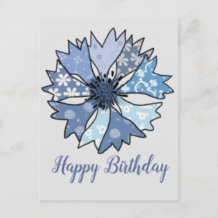 bunte Kornblume Postcard
