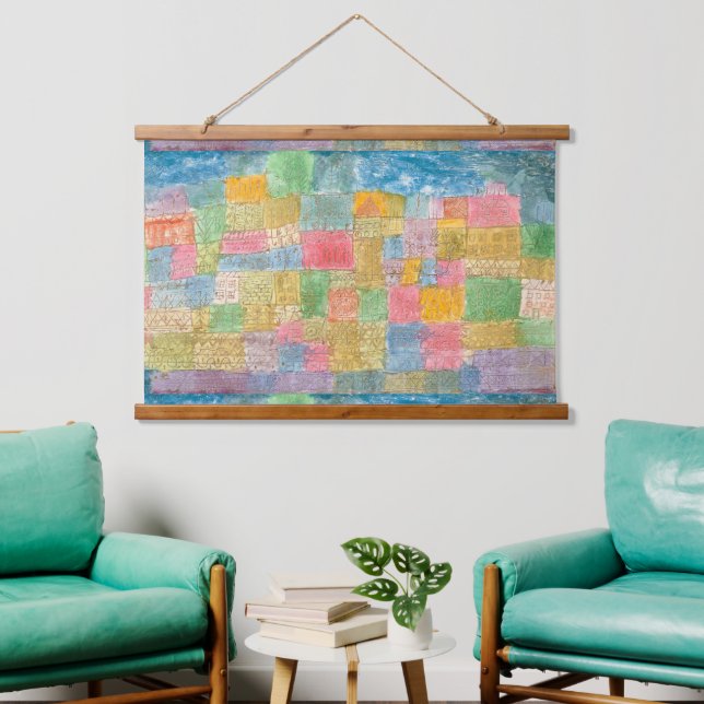Bunte Landschaft - Paul Klee Hanging Tapestry (Living Room)