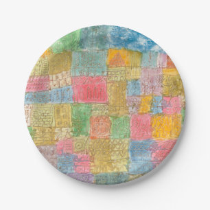 Bunte Landschaft - Paul Klee Paper Plate
