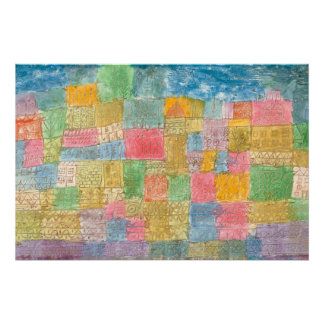 Bunte Landschaft - Paul Klee Poster
