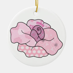 bunte Rose Ceramic Ornament